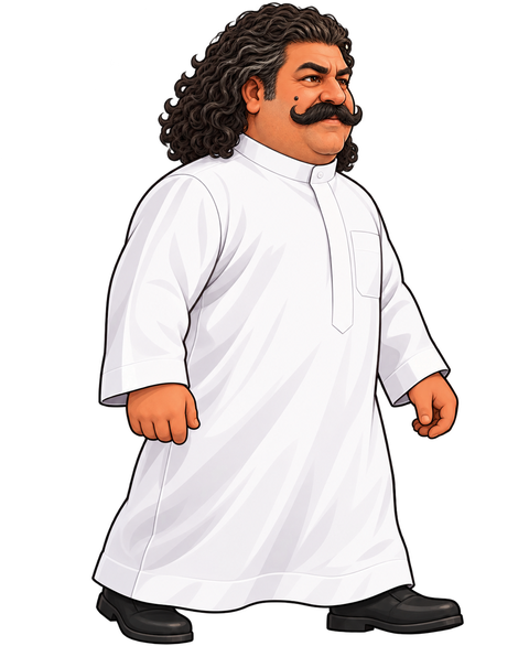 أبو مشواح برسوم اللعبة داخل الصحراء